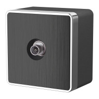 Розетка телевизионная TV, Графит рифленый, Gallant Werkel W5083004