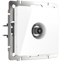 Розетка телевизионная TV проходная, Белый, Werkel W1184001