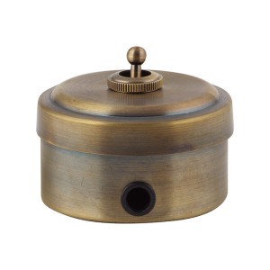 Выключатель тумблерный 1 кл. проходной из металла, бронза, Vintage М2-11-30