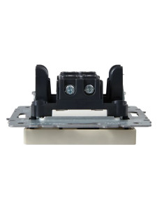 Выключатель 1 кл. проходной с подсветкой, Бежевый, Brite IEK BR-V12-1-10-K10