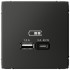 Розетка USB для быстрой зарядки, тип A+C 45Вт, Базальт, ArtGallery SE GAL001429