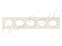 Рамка 5 местная пластик, квадрат, Бежевый, серия Прованс, Bylectrica ЮЛИГ.735212.504