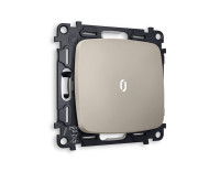 Выключатель 1 кл. с/подсв. (5600K), Серо-бежевый матовый, OMEGA Quant Ambrella Volt MO362015