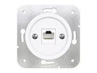 Розетка компьютерная RJ45 (внутренний монт.), Белая ночь, Лахта ТМ МезонинЪ GE35341-40