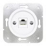 Розетка компьютерная RJ45 (внутренний монт.), Белая ночь, Лахта ТМ МезонинЪ GE35341-40