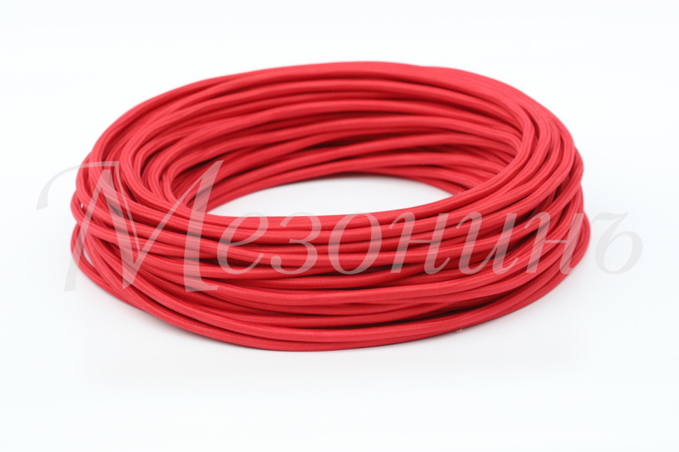 Ретро кабель круглый 2x1,5 Красный, ТМ МезонинЪ GE70161-06 (1 метр)