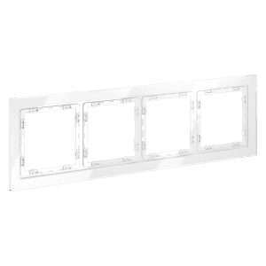 Рамка 4 местная, стекло, Белый, S70 Voltum VLS110401