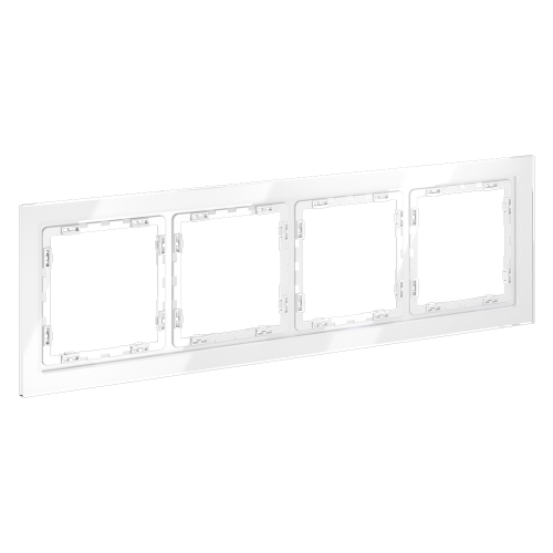 Рамка 4 местная, стекло, Белый, S70 Voltum VLS110401