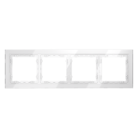 Рамка 4 местная, стекло, Белый, S70 Voltum VLS110401