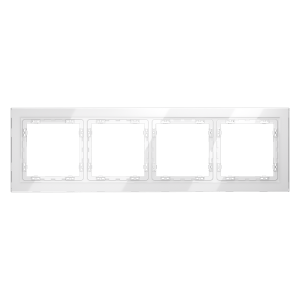 Рамка 4 местная, стекло, Белый, S70 Voltum VLS110401