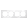 Рамка 4 местная, стекло, Белый, S70 Voltum VLS110401