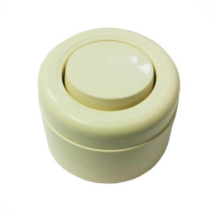 Выключатель пластиковый кнопочный 1 кл., цв. слоновая кость, Interior Electric С-2005