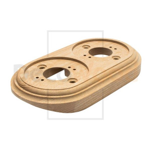 Рамка 2 местная деревянная на бревно D240 мм, Ясень без тонировки, DecoWood ОМРФ2-240