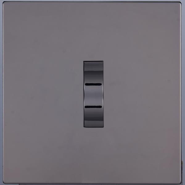 Выключатель кнопочный 1 кл. (внутренний монт.), Темн. хром, Navarra Salvador SJAN88DC1