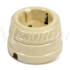 Ретро розетка фарфоровая с 3/К, Слоновая кость, ТМ МезонинЪ GE70303-02 Ретро розетка фарфоровая с 3/К, Слоновая кость, ТМ МезонинЪ GE70303-02