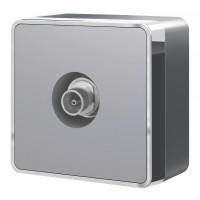 Розетка телевизионная TV, Серебряный, Gallant Werkel W5083006