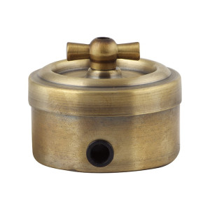 Выключатель поворотный 2 кл. (4 положения), металл, бронза, Vintage M1-12-21