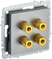 Аудиорозетка, Сталь, Brite IEK BR-S40-K46