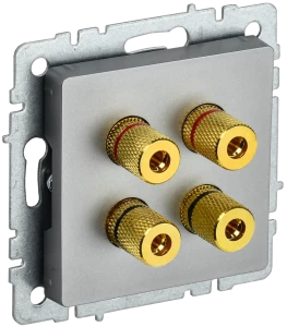 Аудиорозетка, Сталь, Brite IEK BR-S40-K46