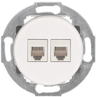 Розетка комп. двойная 2хRJ-45 cat.6e, Белый, серия Vintage, LK Studio 886404-1