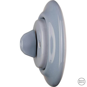 Выключатель поворотный 1 кл. перекрестный, пепельно-серый глянцевый, Katy Paty LIG7