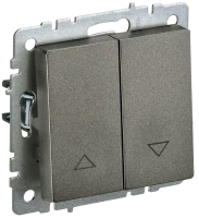 Выключатель жалюзи, Темная бронза, Brite IEK BR-V15-0-10-K45