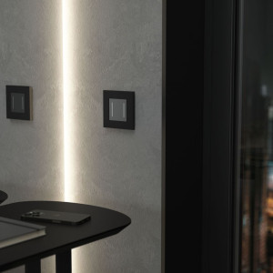 Рамка 1 местная пластик, Черный матовый, Slab Werkel W0012908