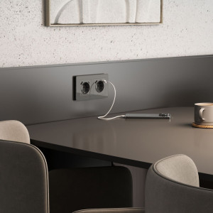 Розетка с З/К и USB зарядкой, тип А+С, Акрил графит, Werkel W1171744