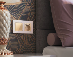 Рамка 5 местная пластик, Жемчуг, ALFA Techno Ambrella Volt AF220205