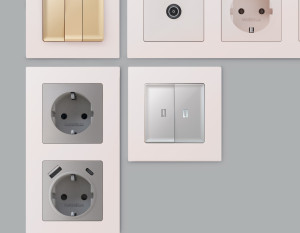 Рамка 5 местная пластик, Жемчуг, ALFA Techno Ambrella Volt AF220205