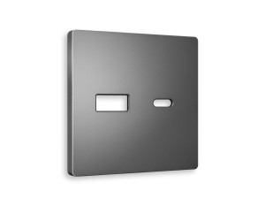 Лицевая панель розетки USB для быстрой зарядки тип A+C, Антрацит серый, ALFA Quant Ambrella Volt AP6610