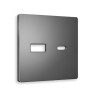 Лицевая панель розетки USB для быстрой зарядки тип A+C, Антрацит серый, ALFA Quant Ambrella Volt AP6610