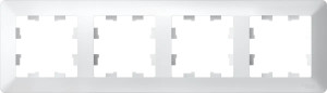 Рамка 4 местная, пластик, Белый, AtlasDesign Air SE ATN220104