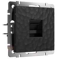 Розетка компьютерная RJ45 Cat. 5e, Hammer черный, Werkel W1281008
