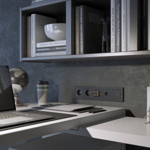 Розетка компьютерная RJ45 Cat. 5e, Hammer черный, Werkel W1281008