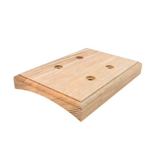 Накладка 1,5 местная деревянная на бревно D220 мм, ясень без тонировки, DecoWood ОМ1,5-220