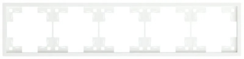 Рамка 5 местная, Белый сатин, Standart Rikett 35850 MW