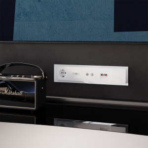 Рамка 5 местная, стекло, Белый, Voltum S70 VLS110501