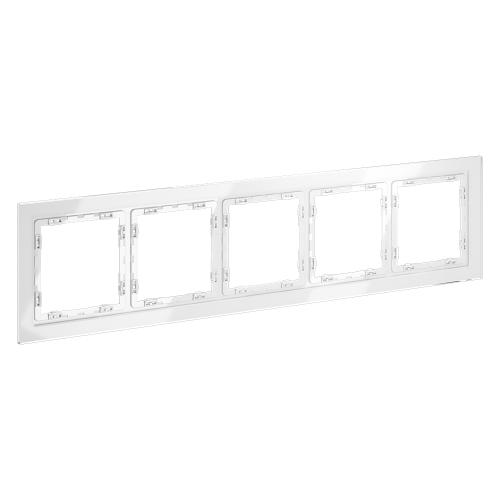 Рамка 5 местная, стекло, Белый, Voltum S70 VLS110501