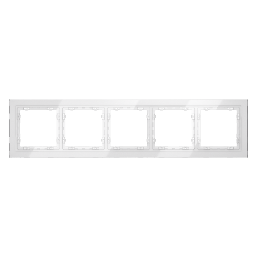 Рамка 5 местная, стекло, Белый, Voltum S70 VLS110501