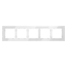 Рамка 5 местная, стекло, Белый, Voltum S70 VLS110501