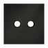 Лицевая панель для розетки телевизионной оконечной TV+SAT, Черный матовый, S70 Voltum VLS001608