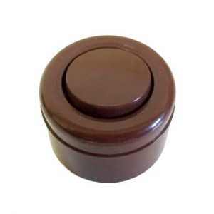 Выключатель пластиковый кнопочный 1 кл., цв. коричневый, Interior Electric С-2004