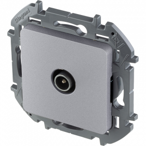 Розетка телевизионная TV оконечная, алюминий, INSPIRIA Legrand 673872