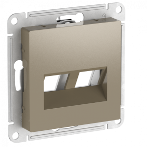 Лицевая панель для розетки компьютерной 2-ой RJ45 Keystone, Шампань, AtlasDesign SE ATN000590