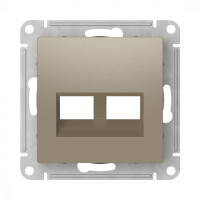 Лицевая панель для розетки компьютерной 2-ой RJ45 Keystone, Шампань, AtlasDesign SE ATN000590