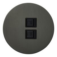 Розетка компьютерная 2-ая RJ45 (внутренний монт.), Антрацит, Аrt Salvador EU020107