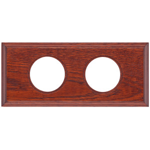 Рамка 2 местная деревянная (внутренний монт.), прямоугольник, Вишня, Salvador С12ВШ