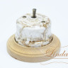 Кнопка-тумблер для диммера, мрамор с бронзовой ручкой Lindas 34713-B