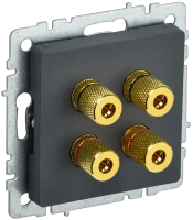 Аудиорозетка, Графит, Brite IEK BR-S40-K53